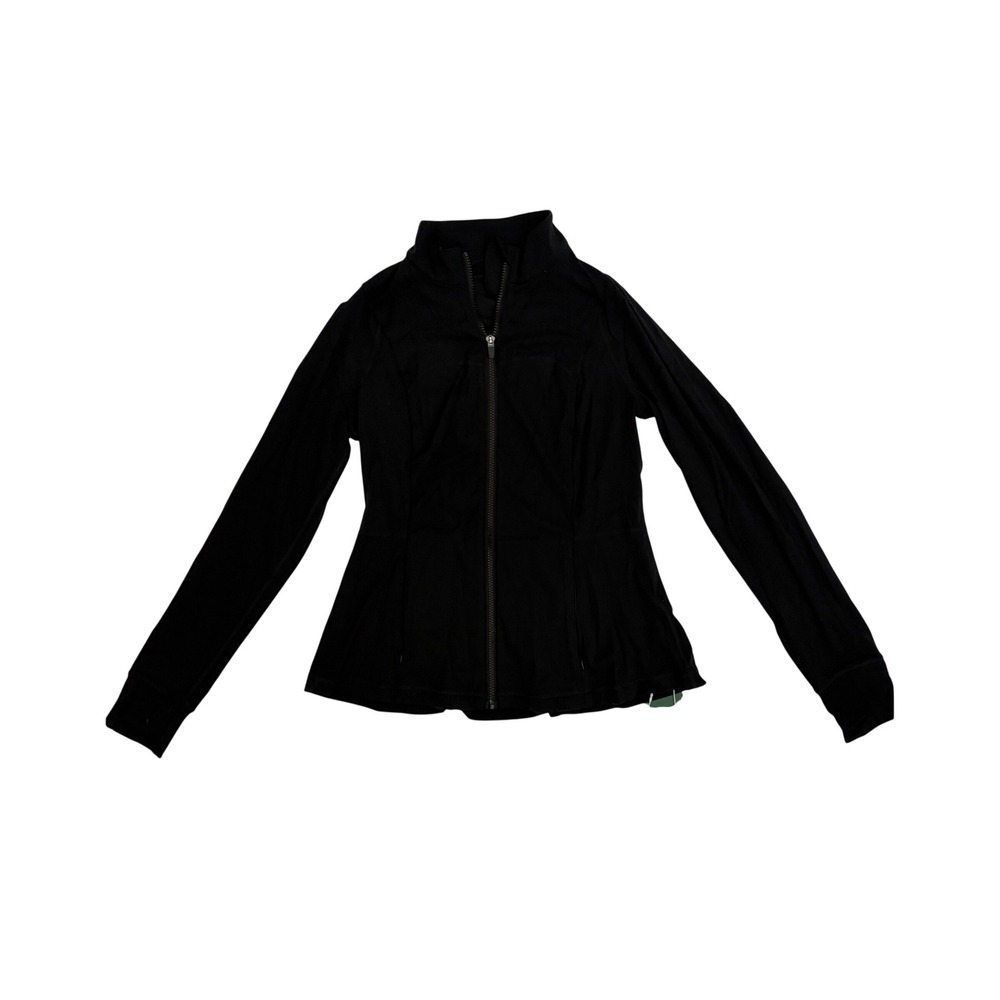 Halara Softlyzero Black Full Zip Jacket Mock Neck Thumbholes Women Large NWT